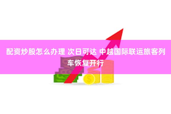 配资炒股怎么办理 次日可达 中越国际联运旅客列车恢复开行